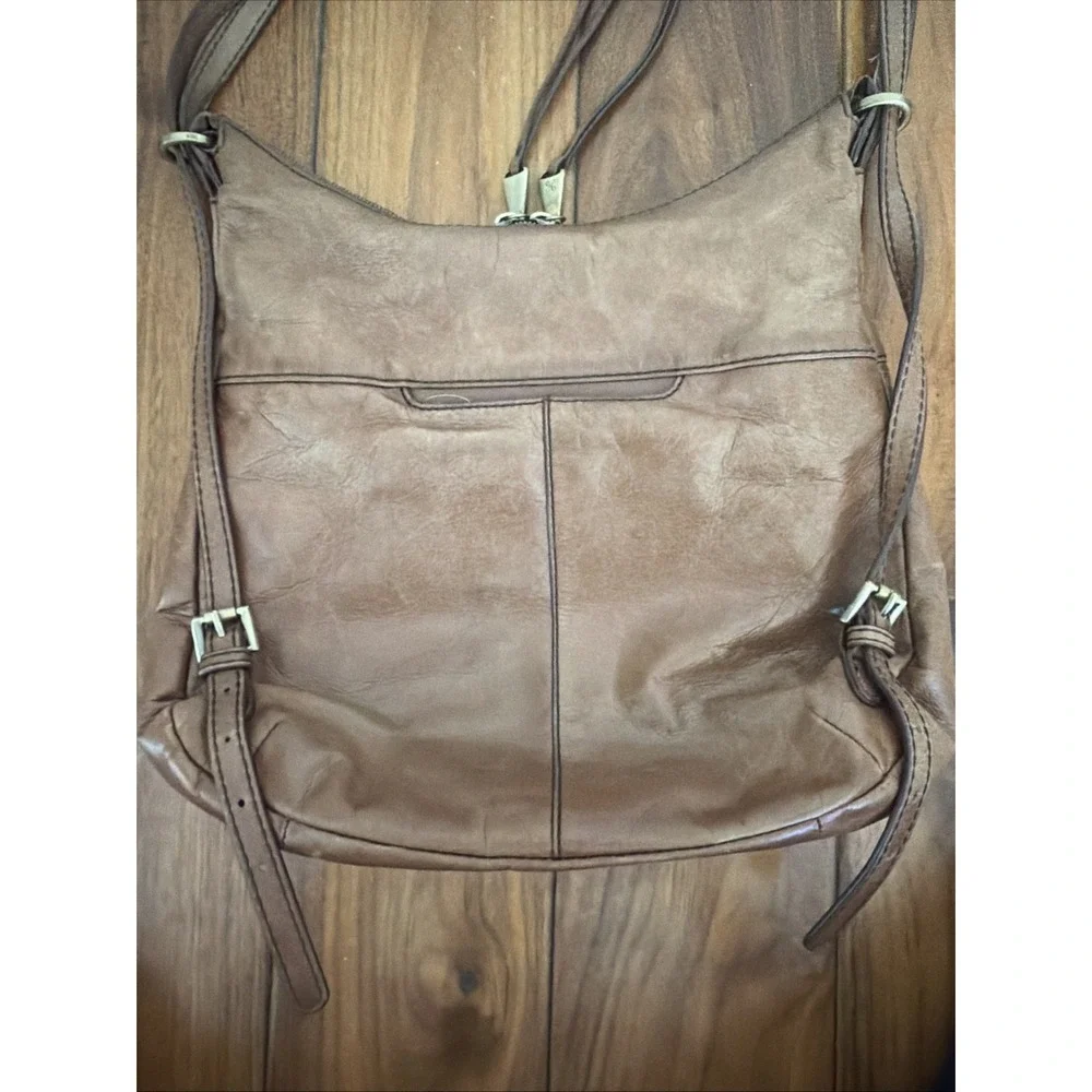 Hobo Int Merrin Convertible Backpack Bag Caramel Vtg Leather Broken In Boho